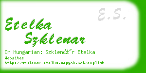 etelka szklenar business card